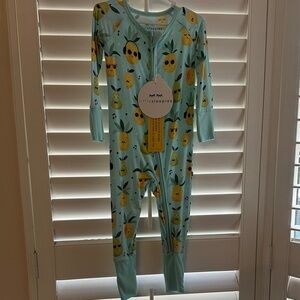 Little Sleepies Aqua Pineapple James zippy
